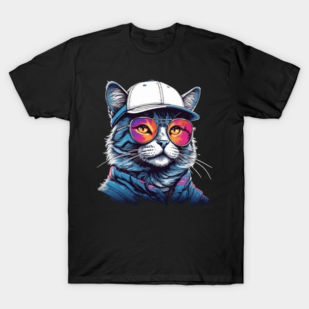 Vintage Cat T-Shirt by Norzeatic